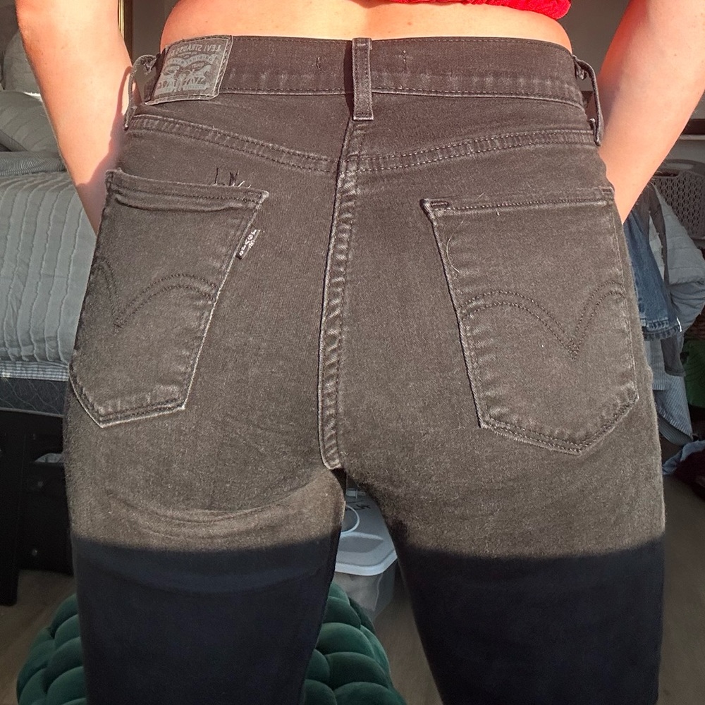 Levi mid rise bootcut black jeans
